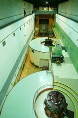 160 metru pod zemí umístěná  strojovna zmoernizované vodní elektrárny Lipno