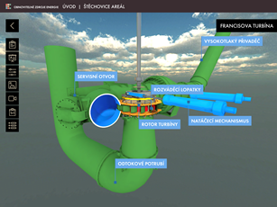 3D model - vodní turbína
