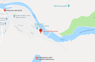 Information Centre of the Štěchovice Hydro Power Station - mapa