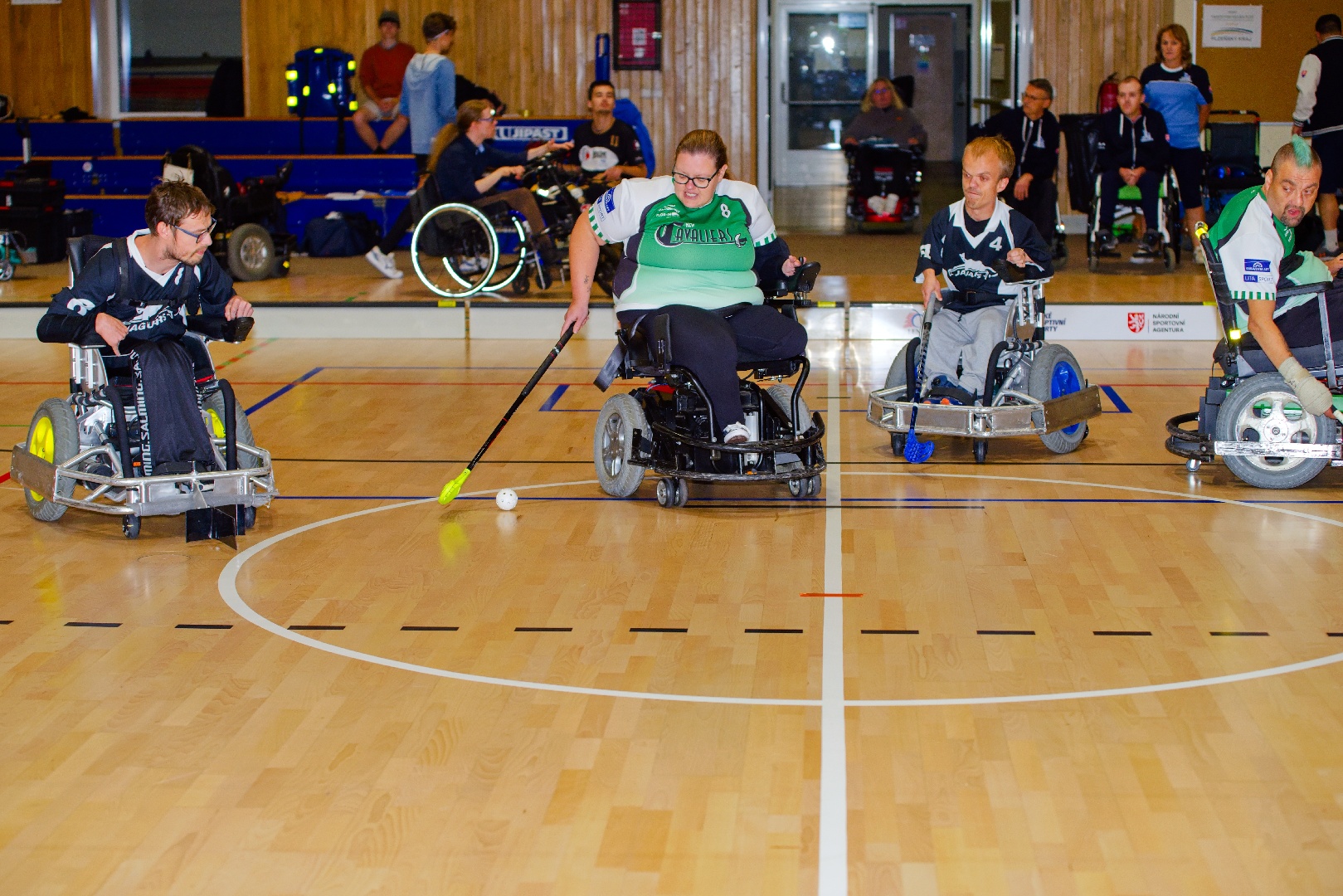 Zápas v Powerchair hockey v Plzni