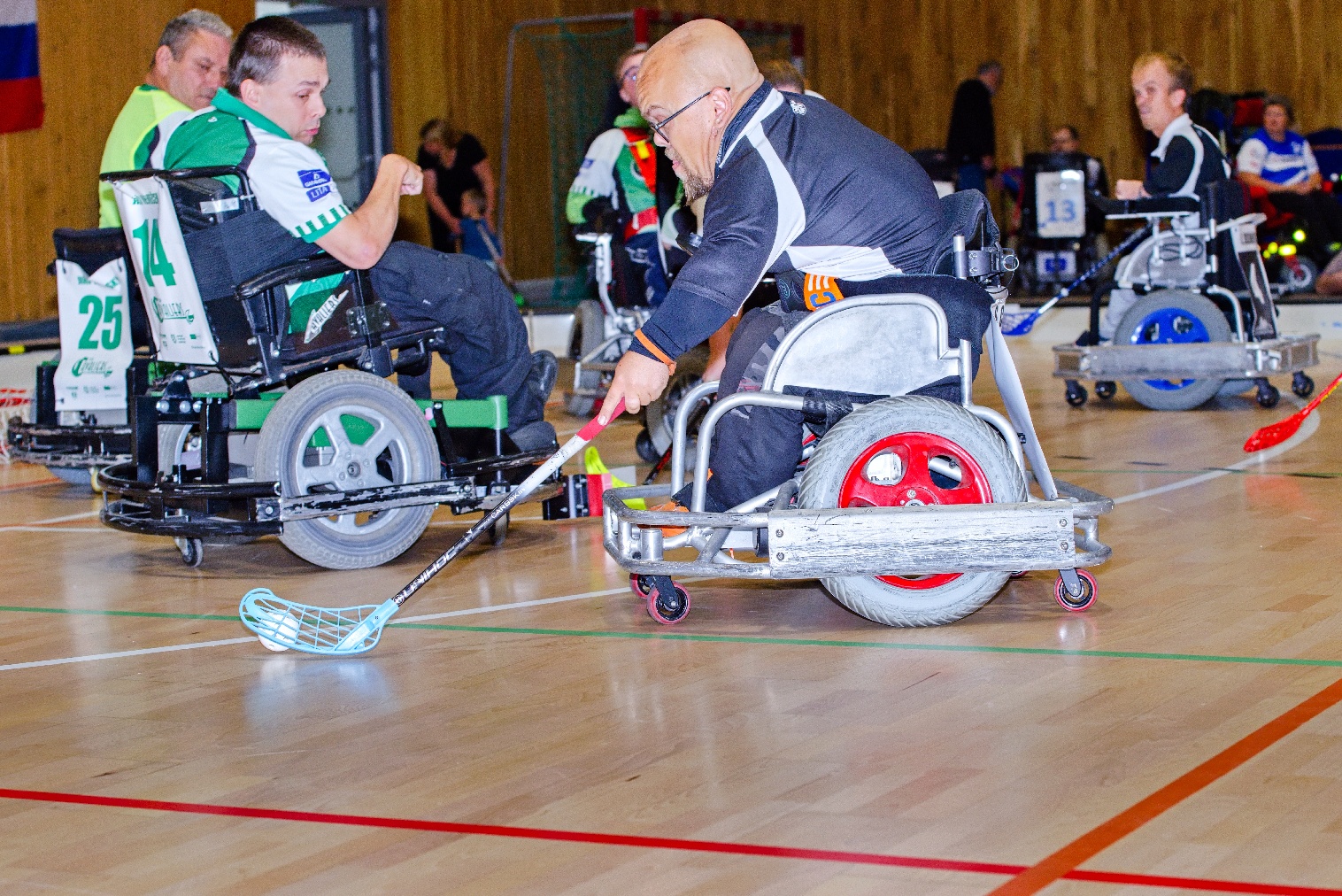 Zápas v Powerchair hockey v Plzni
