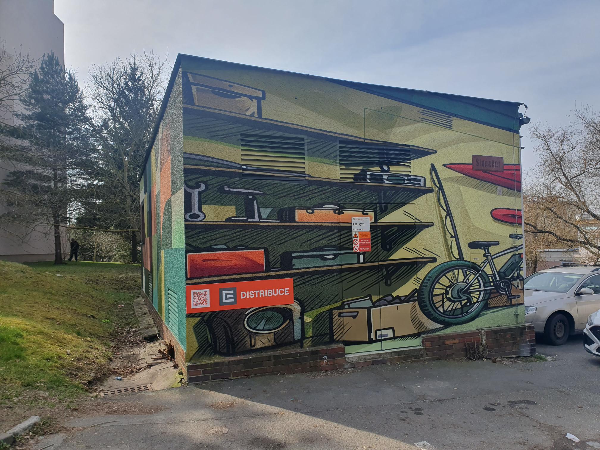 Trafostanice v Plzni-Doubravce, Sluneční ulice