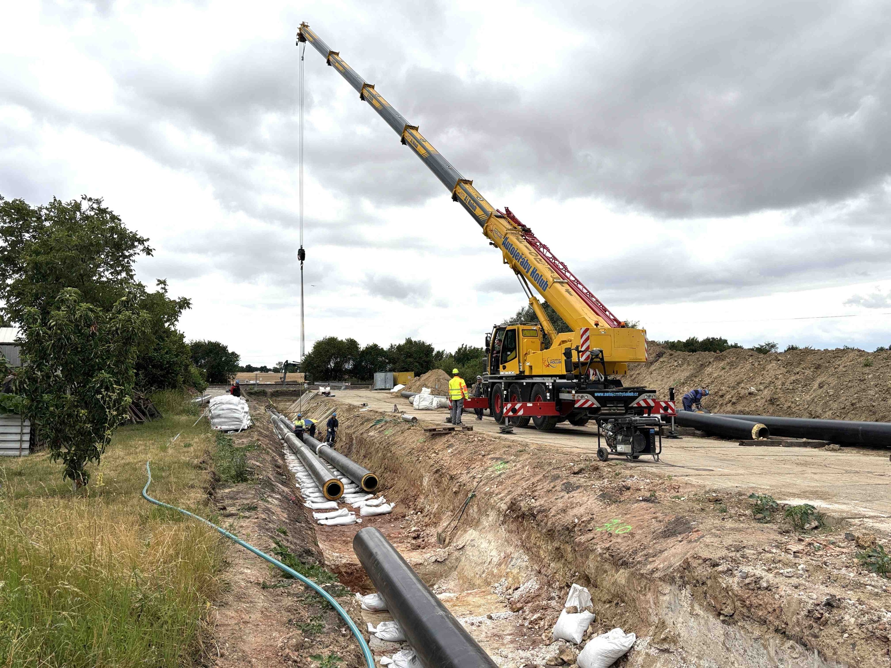 Výměna předizolovaného potrubí Kojetice - Neratovice