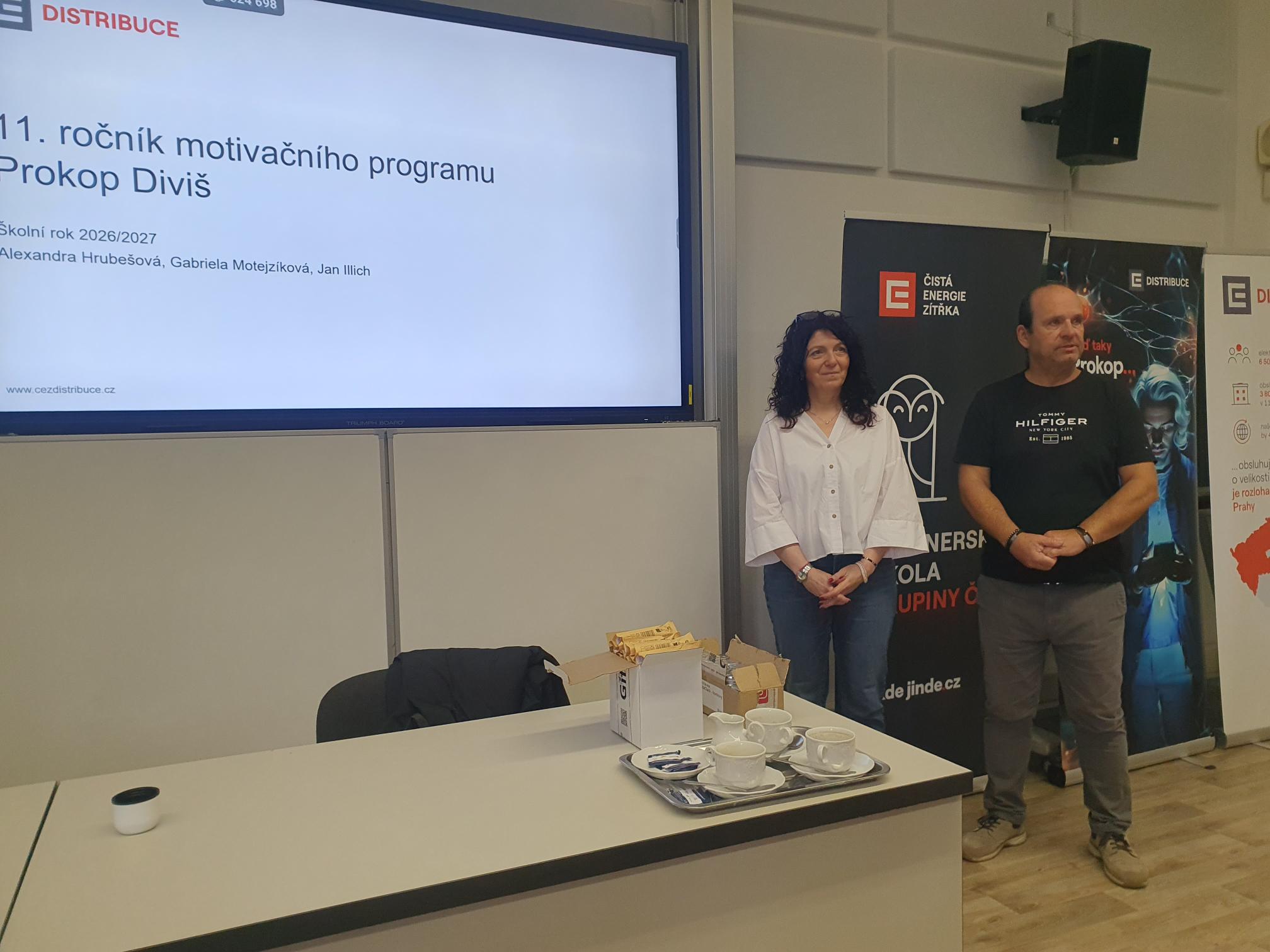 Gabriela Motejzíková, ČEZ Distribuce a zástupce ředitele SOUE Plzeň Martin Jurák