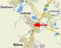 mapa Ledvice