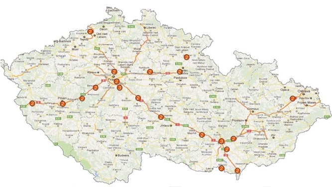 EV Fast Charging Backbone Network Central Europe 