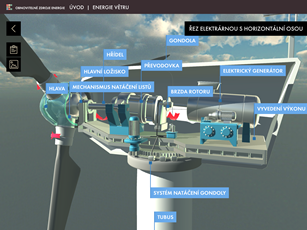 3D model - větrná turbína