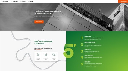 Nový web ČEZ ESCO - homepage