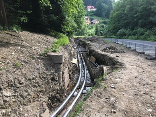 Nové horkovodní potrubí od Vesny k Plyšance