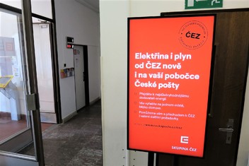 Nové kontaktní místo ČEZ Prodej na poště v Kadani.
