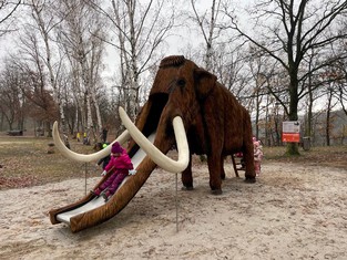 Socha mamuta Mannyho z Doby Ledové, ovšem se skluzavkou, se stala od pondělí 27. listopadu jednou z dominant Pohádkového lesa v Bílině. Jako první si ji vyzkoušely děti ze třídy Motýlek z MŠ Čapkova.