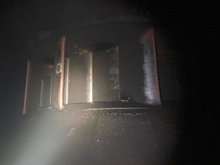 VE Štěchovice-opravy soustrojí TG1-spirála turbíny v prostoru rozváděcích lopat, kudy voda míří k turbíně